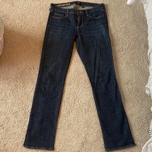 J. Crew Straight Leg Women's Jeans — Dark Wash Blue.  “Matchstick”